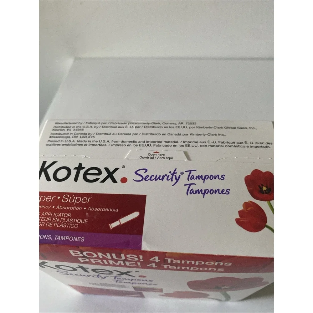 Kotex Security Tampons Super (2004)Cotton 22 Count Prop Discontinued Unscented